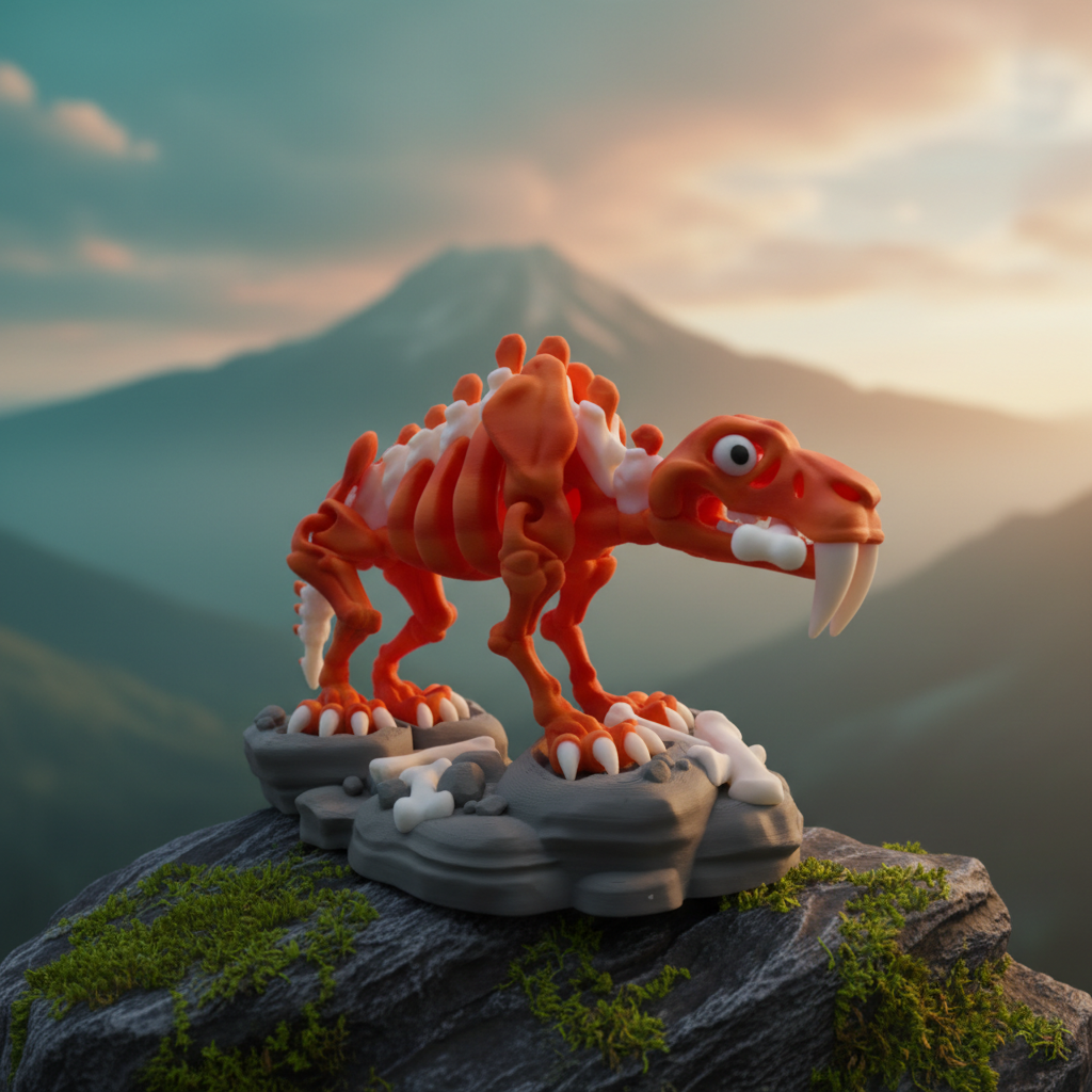 Flexi Skeleton Saber Tooth Tiger