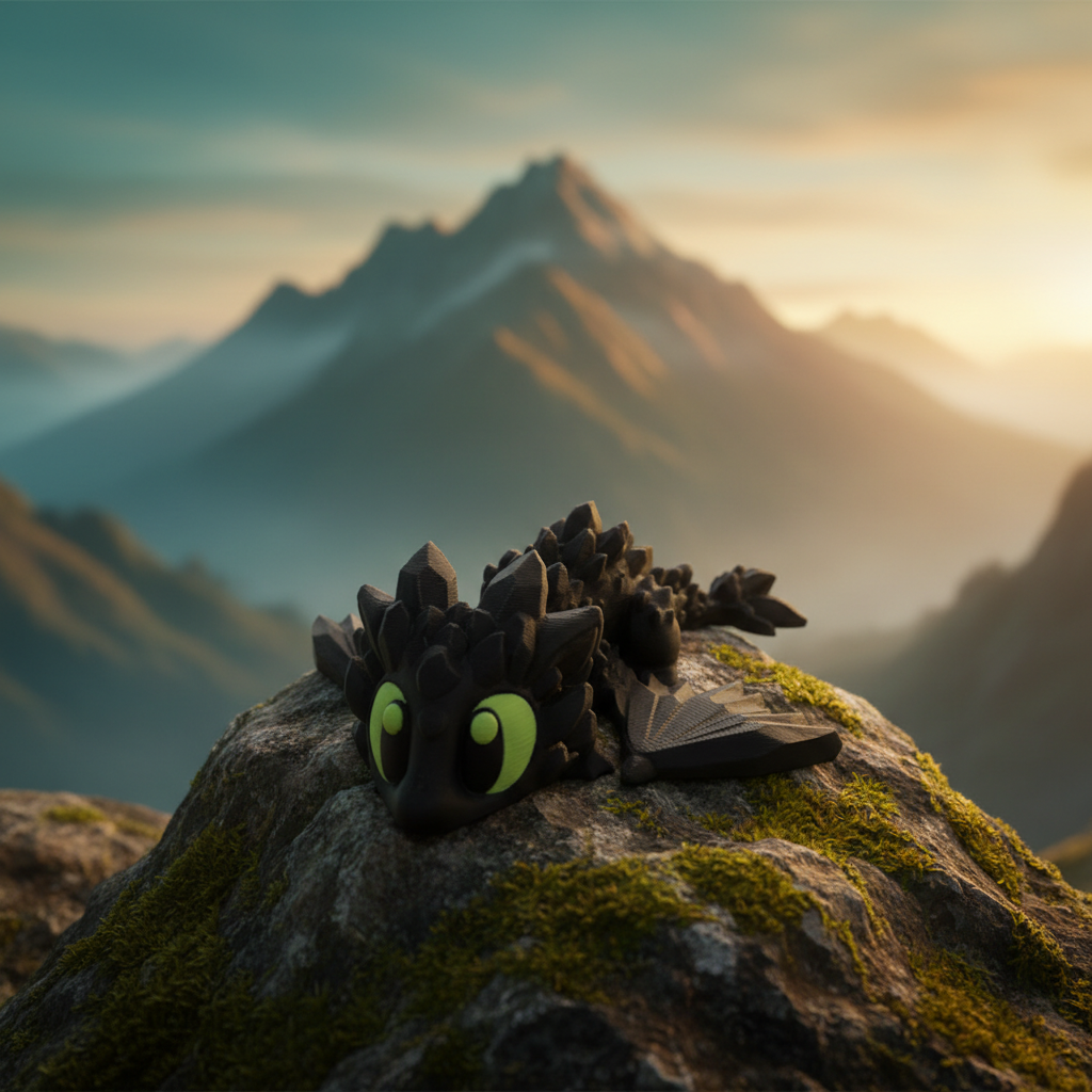Crystal Dragon Green Eyes Big