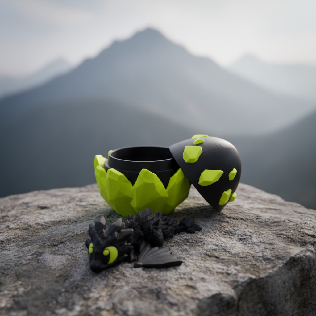 Crystal Egg with Flexi Dragon