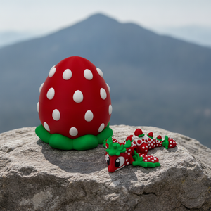 Strawberry Dragon Big with Egg